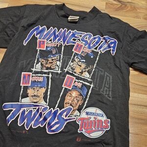 Vintage 1991 Minnesota Twins Nutmeg Mills T-Shirt M NWT Puckett Hrbek Davis USA